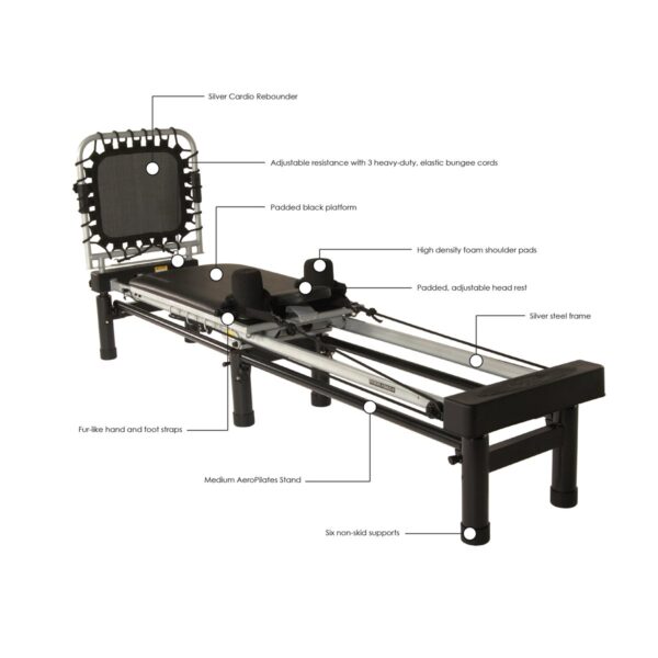 Complete Home Pilates Studio: AeroPilates Reformer 266 + Stand - Image 9