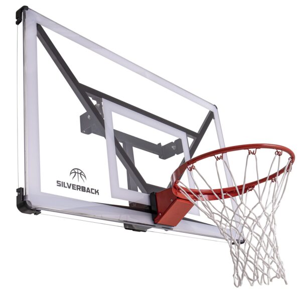 Save Space: Silverback NXT 54" Fixed Height Wall Mount Basketball Hoop - Image 2