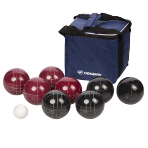 Easy Outdoor Game: Triumph 100mm Resin Bocce Set - Red/Blue