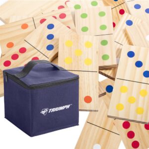Jumbo Outdoor Dominoes: Triumph Wooden Lawn Domino Game Set