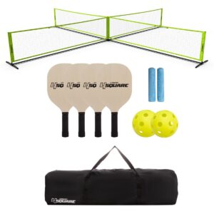 Outdoor Pickleball Fun: Triumph 4 Square Paddle Game Set
