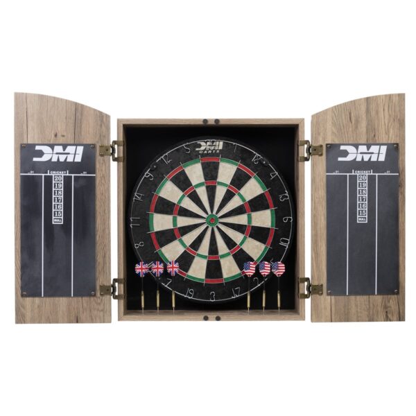Classic Dart Game: Escalade Dublin Bristle Dartboard & Cabinet Set