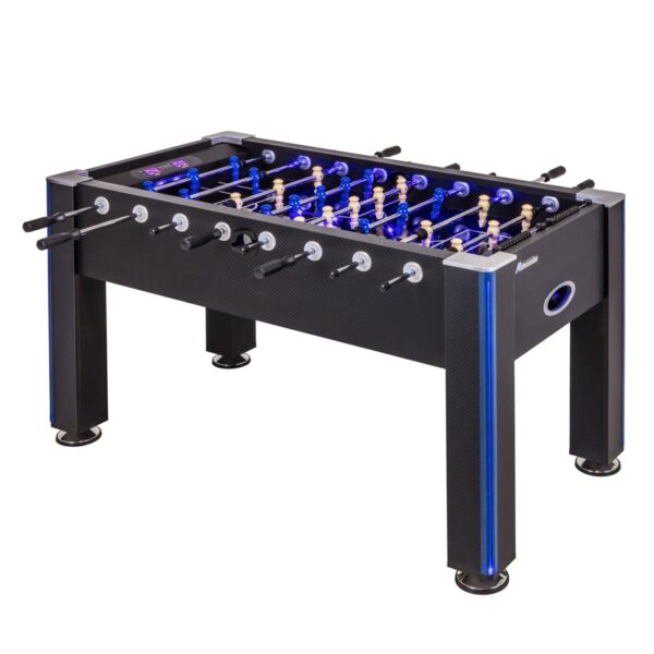 Light Up Your Game Room: Atomic 58" Azure LED Foosball Table - Black - Image 3