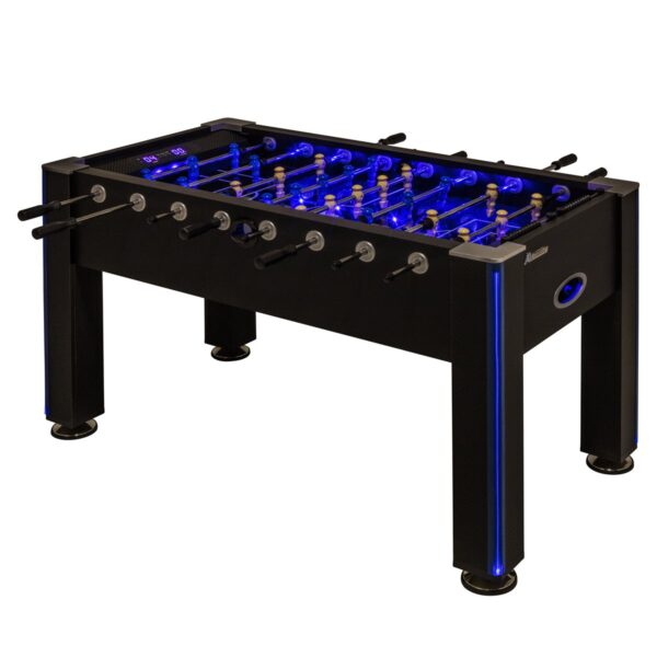 Light Up Your Game Room: Atomic 58" Azure LED Foosball Table - Black - Image 4