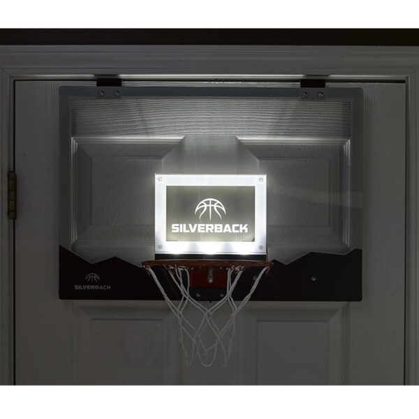 Slam Dunk Indoors: Escalade Silverback 18" LED Mini Basketball Hoop - Image 2