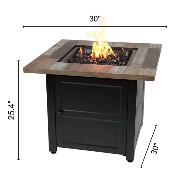 Contemporary Comfort: Endless Summer The Cayden 30" Square Gas Fire Pit - Image 3