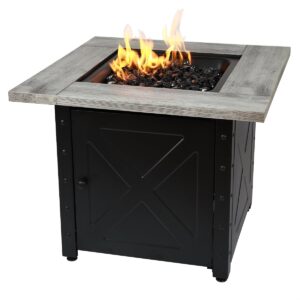 Rustic Charm & Warmth: Endless Summer The Mason 30" Square Gas Fire Pit