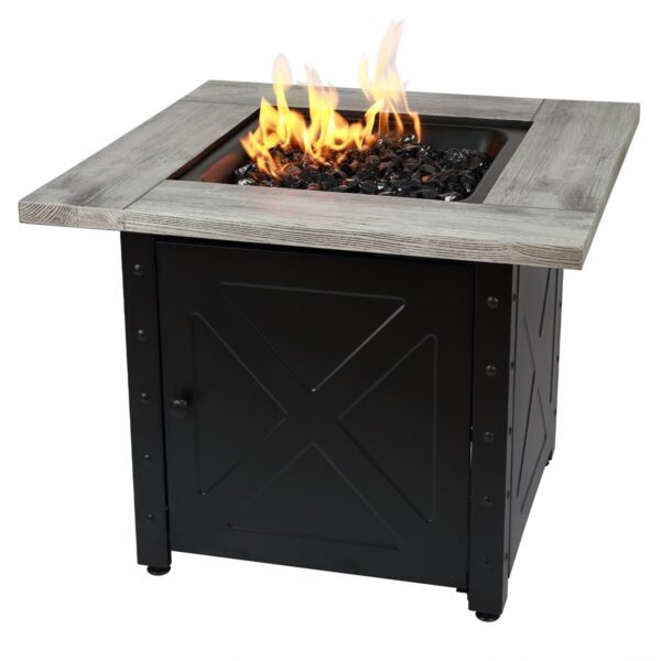 Rustic Charm & Warmth: Endless Summer The Mason 30" Square Gas Fire Pit