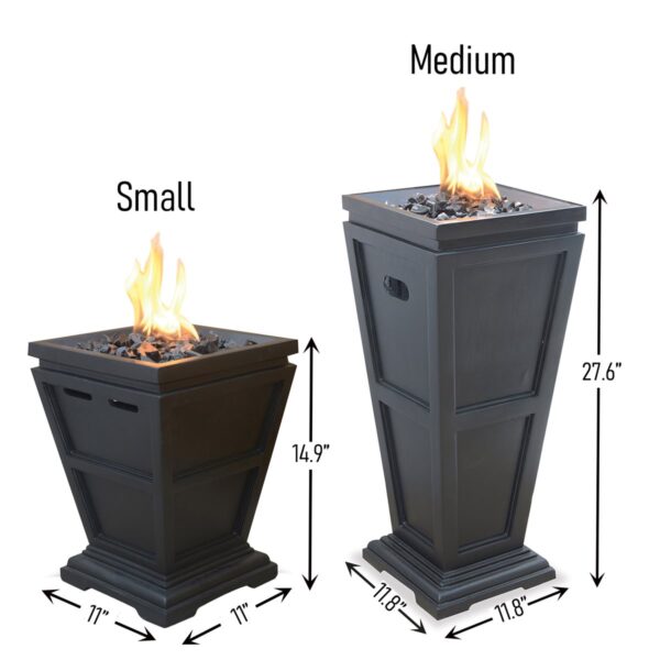 Create Cozy Evenings: Endless Summer Small Black Propane Fireplace - Image 4
