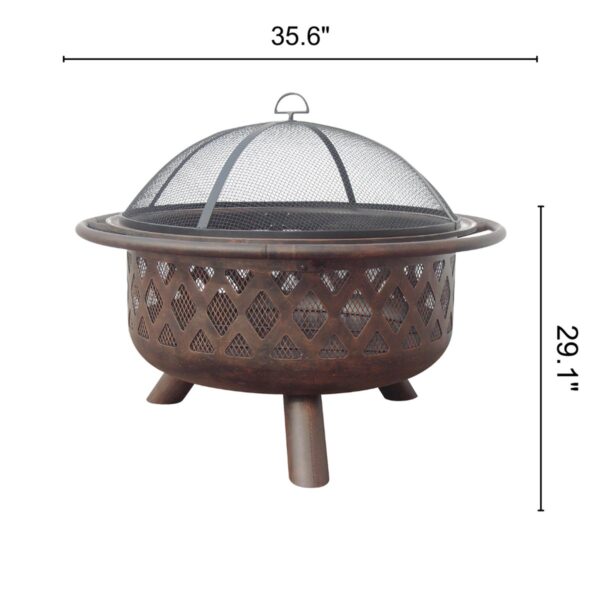 Elegant Outdoor Warmth: Endless Summer 36" Oil Rubbed Bronze Firebowl - Image 3